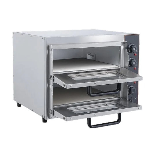 Kommerzielle elektrische Backen Pizza Ofen Lebensmittel Backen Ausrüstung einzelne Doppelschicht Backen Pizza Ofen effiziente Heizung schnell