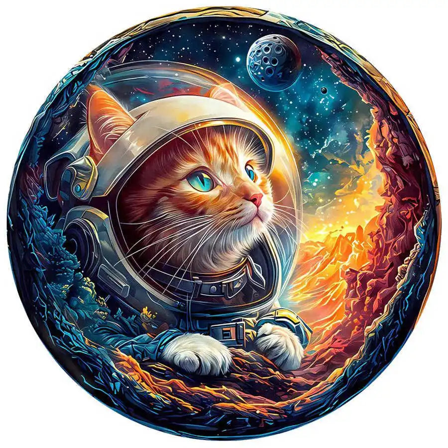 Unique Wooden Animal Jigsaw Puzzles Colorful Rabbit Cat Dog 3D Puzzle Gift Interactive Toy for Adults Kids Educational Jigsaws.