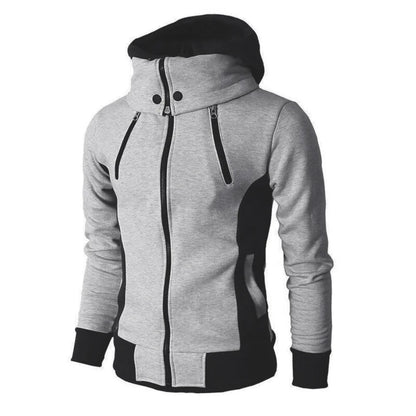 Zipper Men Jackets Autumn Winter Casual Fleece Coats Bomber Jacket Scarf Collar Fashion Hooded Male Outwear Slim Fit Hoody.