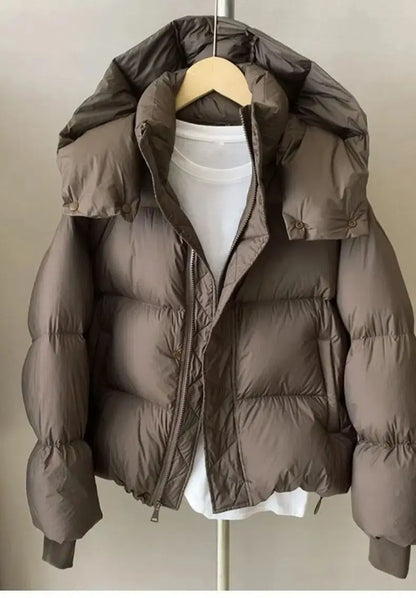 2023 neue Winter Puffer Jacke Frauen Mode Mit Kapuze Unten Baumwolle Mantel Weibliche Lose Beiläufige Warme Parkas Oberbekleidung