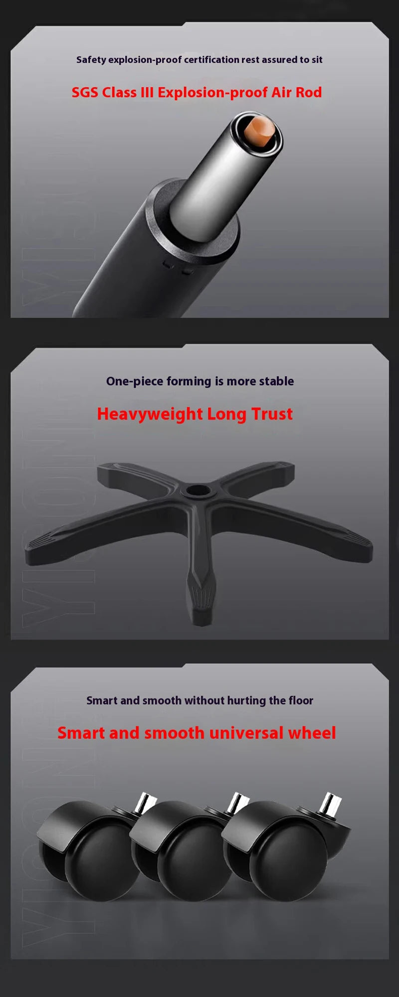 Gaming-Stuhl im Racing-Stil, drehbarer Bürostuhl, 8 cm dickes Latexkissen, verstellbarer Computersitz aus 135 Grad PU-Leder