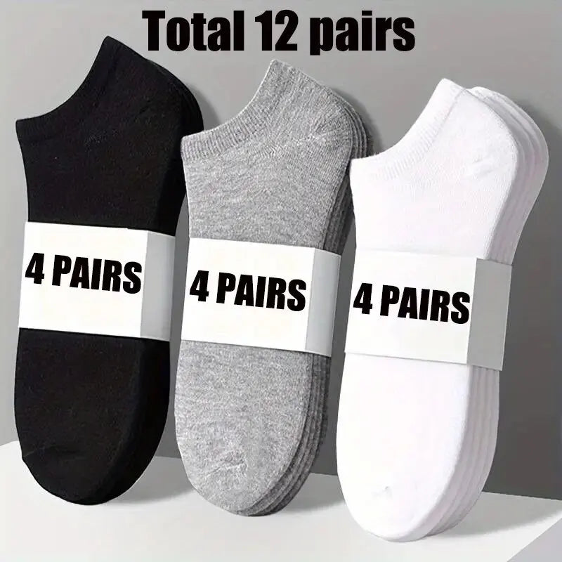 10/20/30/40/60 Pairs Of Unisex Solid Color Socks Comfy Breathable Soft Sweat Absorbent Socks For Daily And Outdoor Wearing.