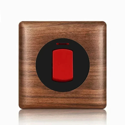 Europäische Vintage Wand leuchte Steckdose eu ru fr Standardsc halter Antik Home Massivholz Messing Kippschalter platine, 86x86mm.