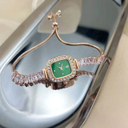 Luxury Women Watches Fashion Diamond Crystal Watches Elegant Quartz Wristwatches for Bracelet Female Wrist Watch Reloj Mujer.