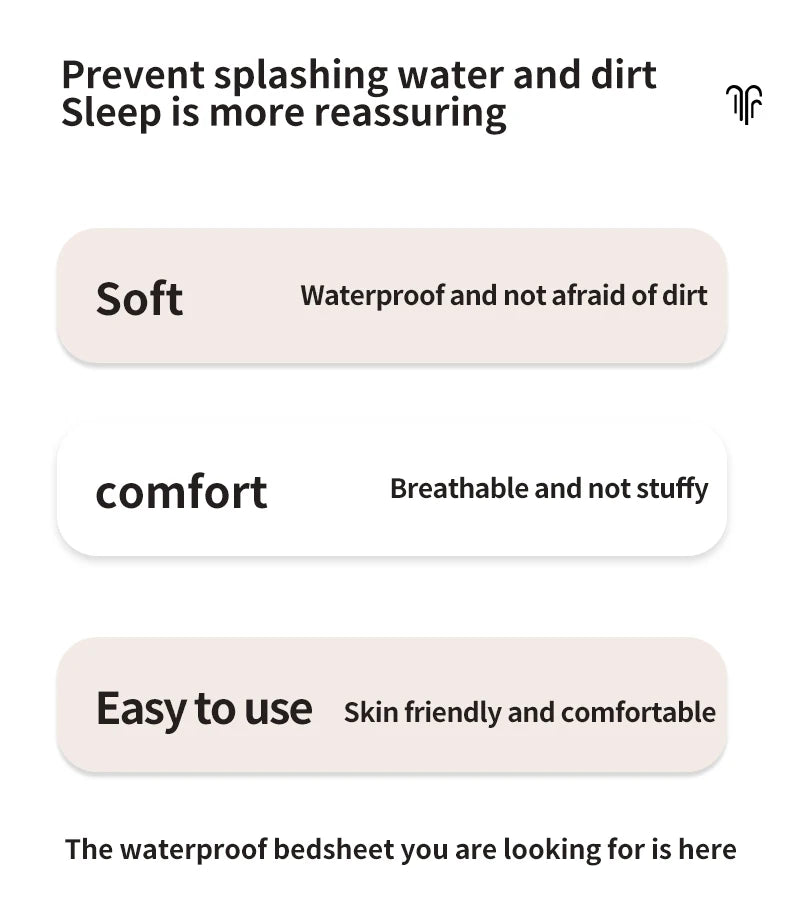 Waterproof Fitted Bed Sheet With 360 Elastic Band Mattress protector Cover Bedspreads for Single Double King Queen Size Bedsheet.