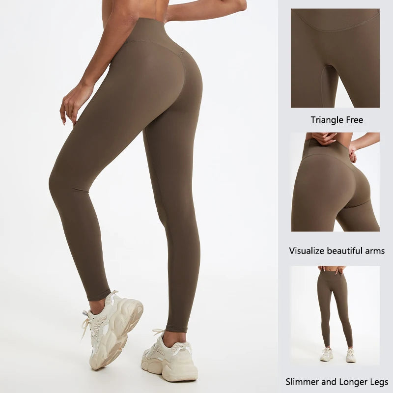 Hearuisavy Super Soft Fabrics High Waist Leggings Quick-Dry Gym Yoga Pants Running Workout Tights Push Up Sports Leggings Women.