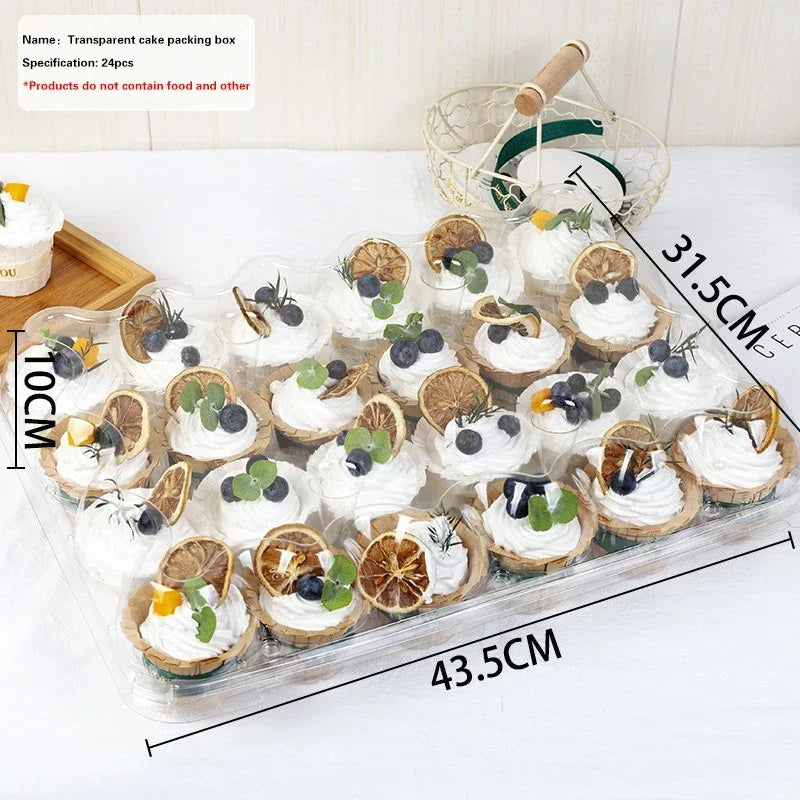 4/6/12 Count Cupcakes Box Tray Container Cake Carrier Holder Muffin Boxes Baking Muffins Egg Tart Storage Tray Tall Dome Lids.