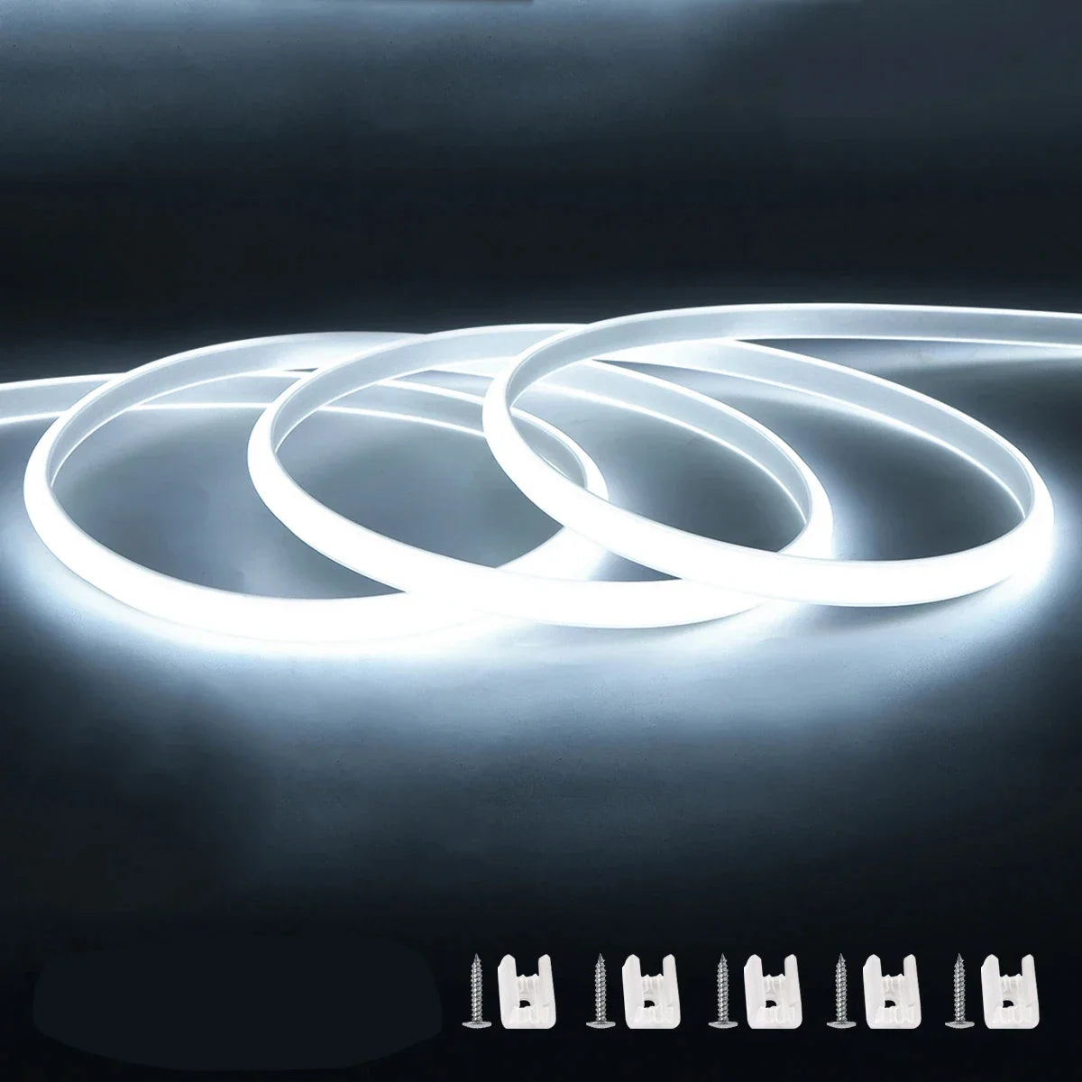 35M Neon Soft Tube Cob LED Strip Light Super Bright 320LEDs/m RA90 with Switch EU/US Plug Waterproof Outdoor Decor 110V 220V.