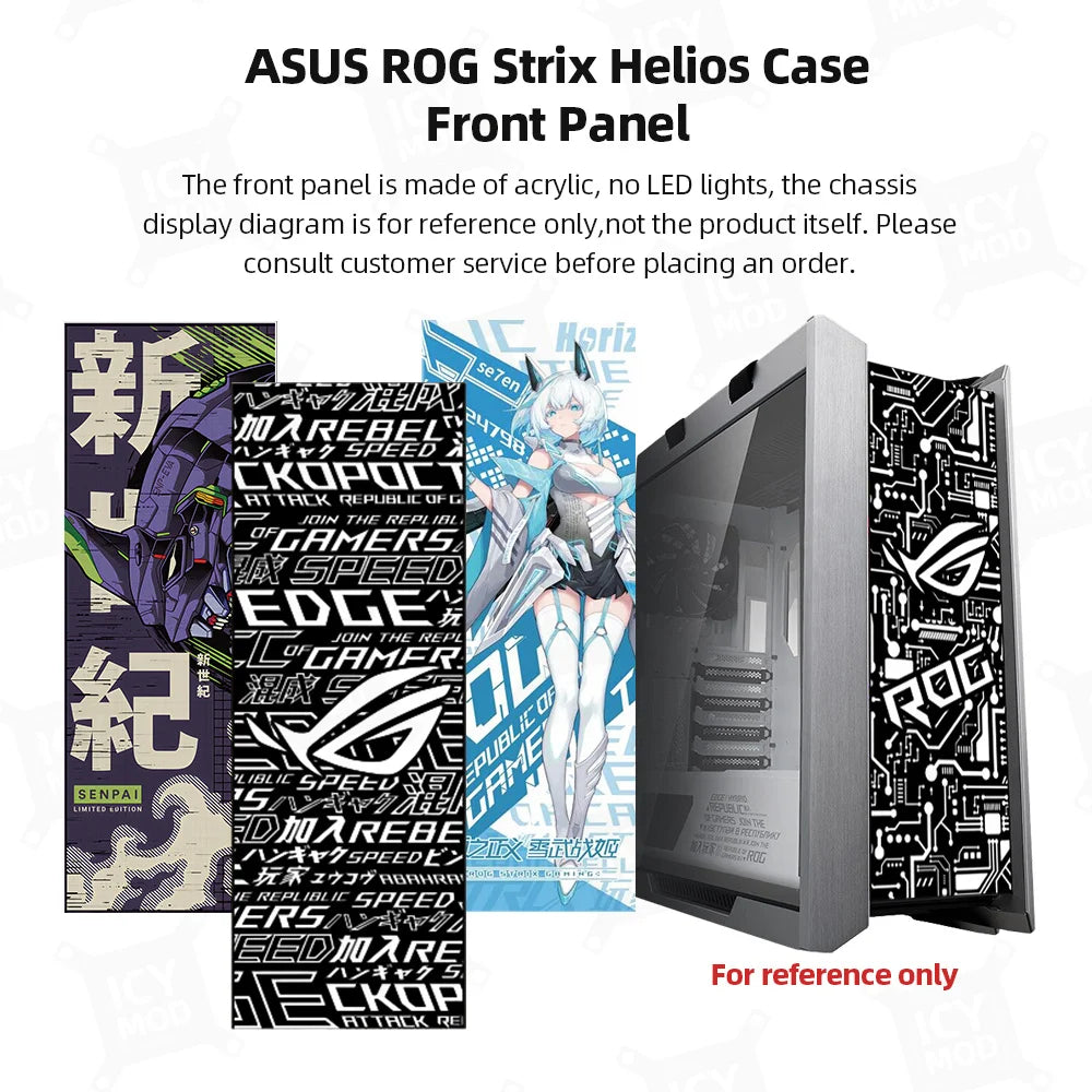 ASUS GX601 Case Lighting panel kit ARGB Laser Engraved Lighting Plate ROG Strix Helios Refit Custom PC MOD Gabinete Shroud.
