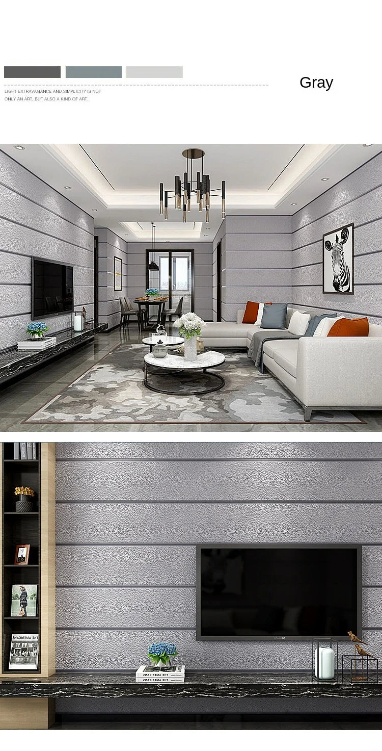 Moderne Hirschleder-Samt-Tapete, Vliesstoff, 3D-Streifen, für Wohnzimmer, Schlafzimmer, TV-Hintergrund, Wandpapier, Tale Diego Diego Wohnkultur