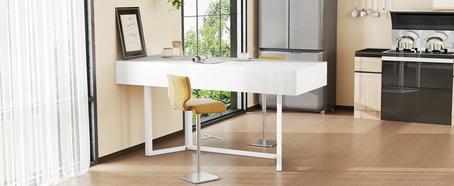 Klappbarer Schreibtisch – Multifunktional, faltbar, mit europäischen Steckdosen, Muschel-Design zum Verstecken des Unordnunges auf dem Schreibtisch