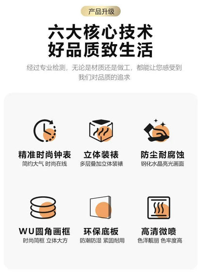 Wanduhr Digital anzeige stille Temperatur Uhr Quadrat Wohnzimmer Home Schlafzimmer Esszimmer Wandmalerei