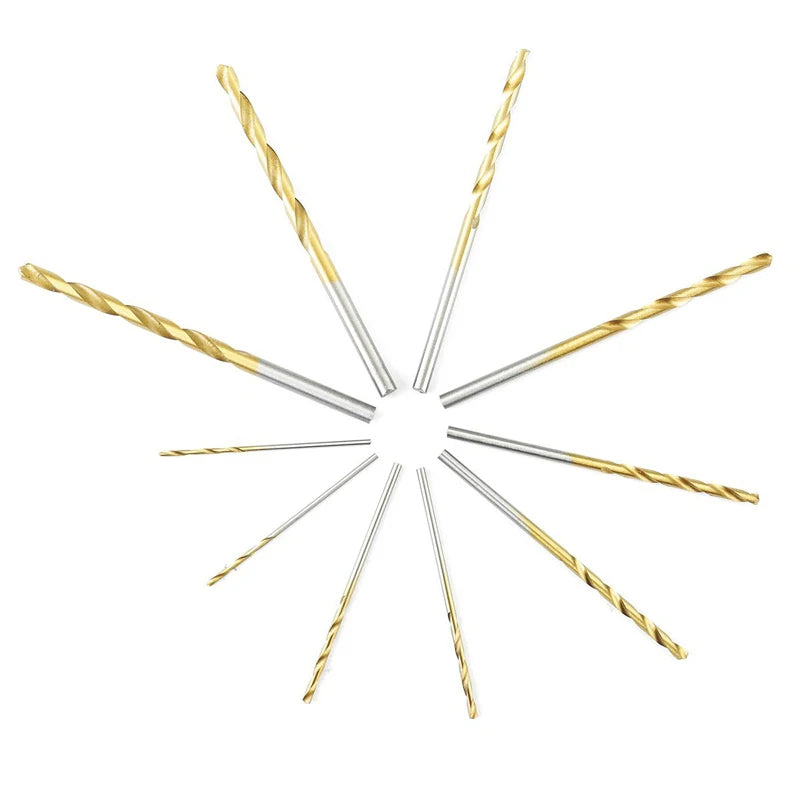 50 Stücke Professionelle Titanbeschichtete Bohrer Bits HSS High Speed Stahl Bohrer Set Werkzeug Hochwertige Elektrowerkzeuge 1/1,5/2/2,5/3mm