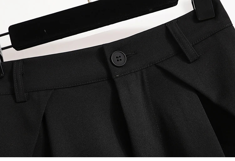 Women's A-Line High Waisted Wide Leg Short Pants Plus Size Casual Suit Shorts Summer 2025 Oversized Loose Five Quarter Pants