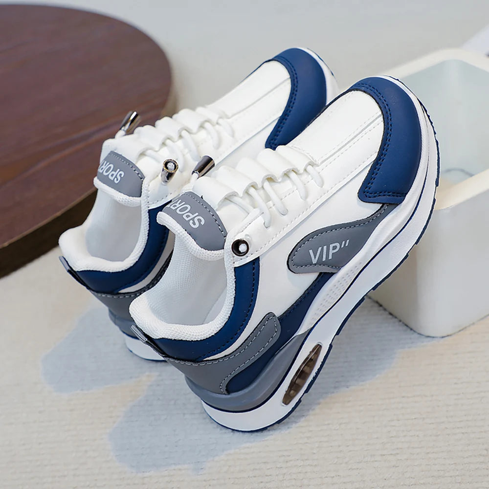 Teenager Kid's Sneakers For Autumn PU Leather Waterproof Children's Sport Shoes Trend Fashion Outdoor Running Shoes For Boys.