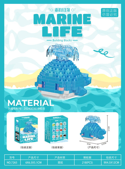 Marine Animals Micro Particle Building Blocks Toys for Children 6 to 10 Years Animal Diy Assembled Toys Puzzle Games Child Gifts