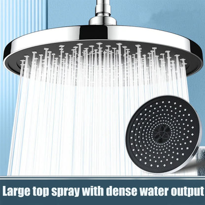 25cm Top Spray Large Water Volume Booster Shower Head Pressurized Single Head Home Bathroom Shower Head Set