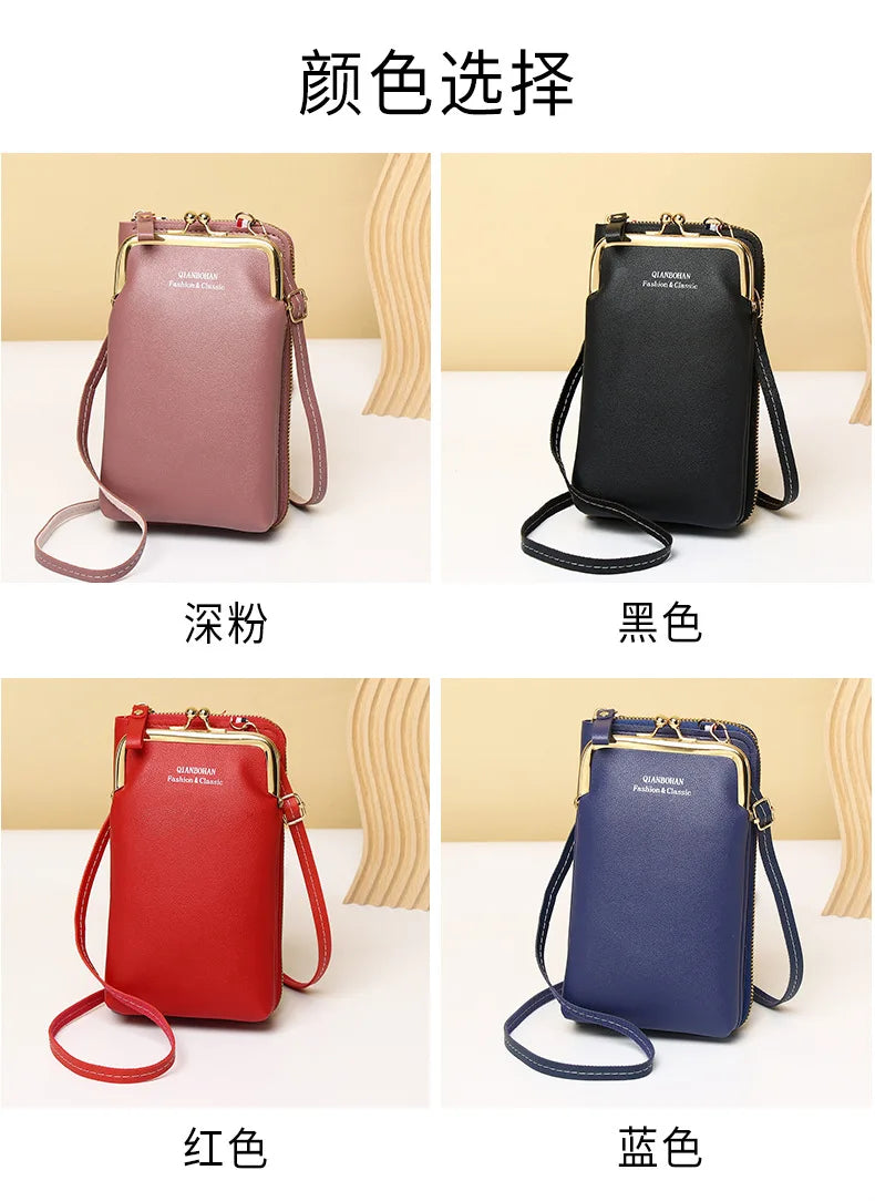 Fashion Ladies Small Crossbody Messenger Bags Women Shoulder Bag Wallet Mini PU Leather Card Holder Female Purse.