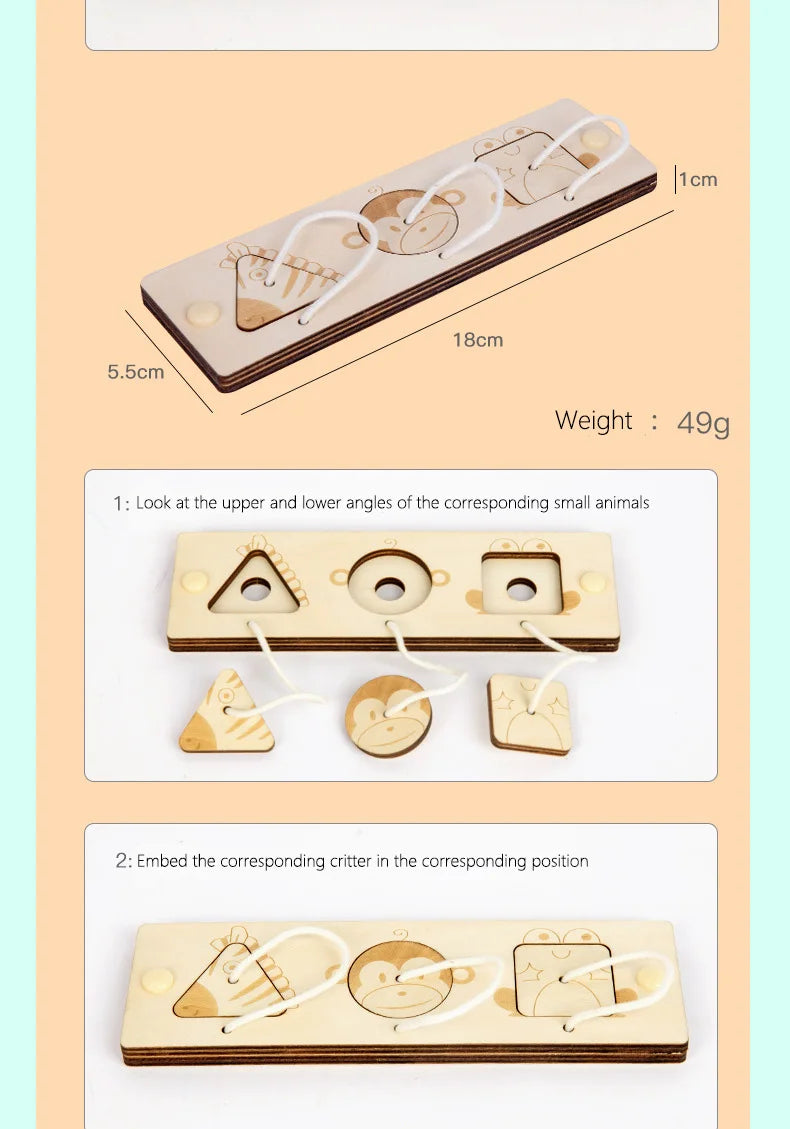 NEW Busy Board Montessori Early Educational Toys Cognitive Training Infant Skills Learning Wooden Game Busyboard DIY Accessories.