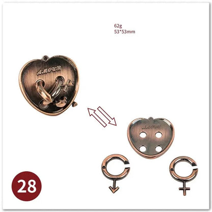 Classic IQ Metal Brain Magic Baffling Puzzles Game Toys for Children Adults Funny Gifts