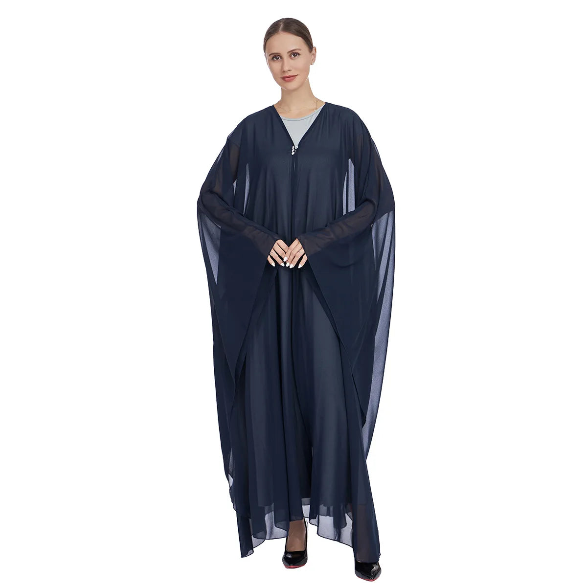 Ramadan Muslim Sets for Women Chiffon Kimono Jalabiya Long Dress Dubai Abaya Turkey Kaftan Eid Kebaya Caftan Marocain Femme Robe.