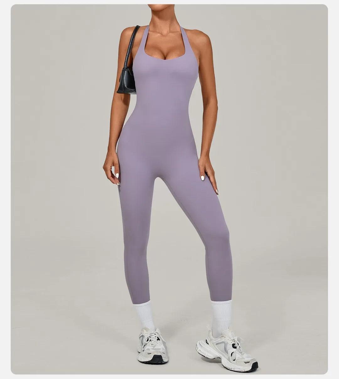 Yoga Jumpsuit Sports Fitness Peach Hip Halter Neck Backless Pants Bodysuit Outdoor Dance Jumpsuit Tight Yoga Wear for Women.