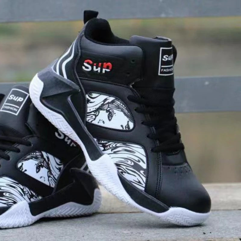 New Anti-Slip Men's Sneaker High Top Men's Basketball Shoes Luxury Comfortable Running Shoes Fashionable Versatile Casual Shoes.