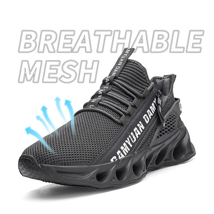 New Spring and Autumn Soft soled Running Men's Mesh Breathable Casual  Sports Shoes Men's Trendy Shoes Lightweight  Sneaker.