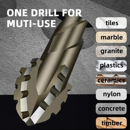 Vierkantiges gezahntes Exzenterbohrer-Set, hohe Härte, sechseckig, einfache Installation, Multifunktions-Bohrer-Set mit Schrägkopf
