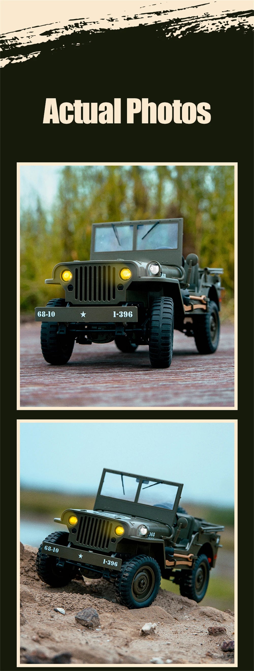 JJRC C8815 RTR 1/10 2.4G 4WD RC Car Off-Road Climbing LED Light Optional Winch Canopy Metal Frame Rock Crawler Vehicles Models.