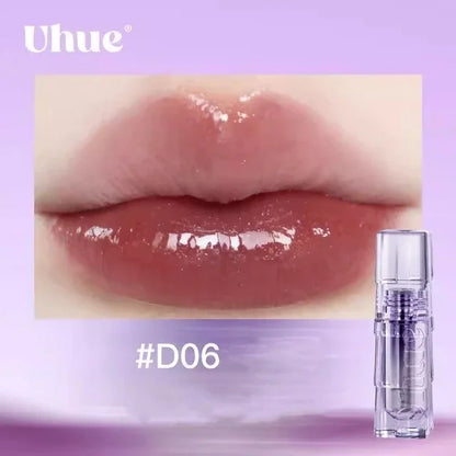 Uhue Lip Gloss Moisturizing Hydrating Glass Lip Glaze Crystal Fruit Nourishing Lipstick for Women Lipstick Makeup Cosmetics