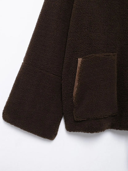 Winter Fleece frauen Mantel Zipper Stehkragen Lose Verdickt Mantel frauen Herbst Warme Neue Casual Trendy frauen Mantel
