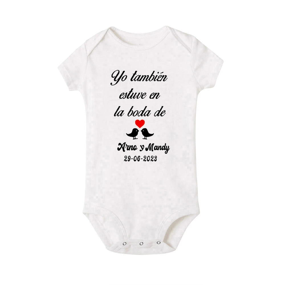 Personalisierter Baby-Body „I Also Attended The Wedding“, individueller Name, Baby-Overall, Hochzeit, Kleinkind, Kleinkind, Junge, Mädchen, Strampler, Outfits