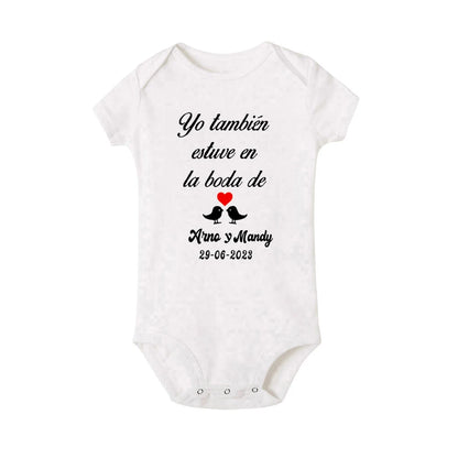 Personalisierter Baby-Body „I Also Attended The Wedding“, individueller Name, Baby-Overall, Hochzeit, Kleinkind, Kleinkind, Junge, Mädchen, Strampler, Outfits