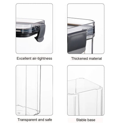 Dry Food Storage Box Food Containers Transparent Stackable Kitchen Spaghetti Noodles Sealed Tank Cans Organizers Bottles.