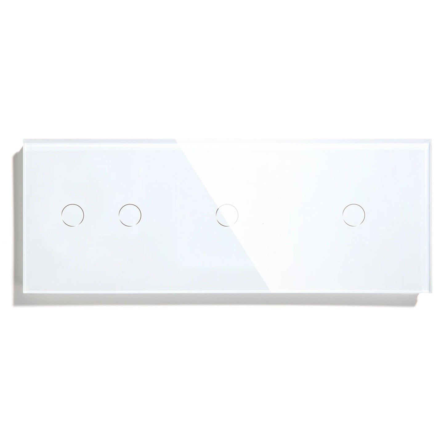 BSEED Touch-Schalter, 1/2/3 Gang, 1-Wege-Wandlichtschalter, blaue LED-Hintergrundbeleuchtung, Glas, Sensorbildschirm, Heimschalter, Weiß, EU-Standard.