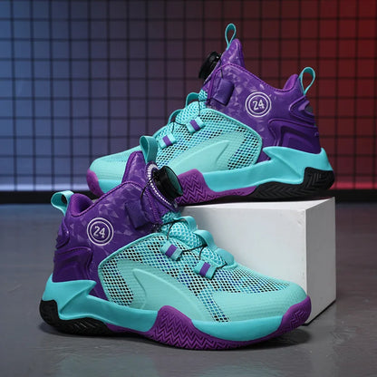 Kids Basketball Shoes Boys Sneakers Non-slip Child Trainer Basket Shoes Outdoor Children Sport Shoes.