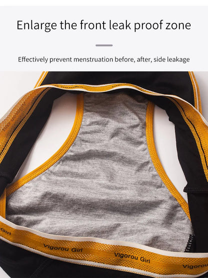 Leak-Proof Period Underwear Women Plus Size High Absorbency Reusable Menstrual Panties Anti-Stain Heavy Flow Protection Night.