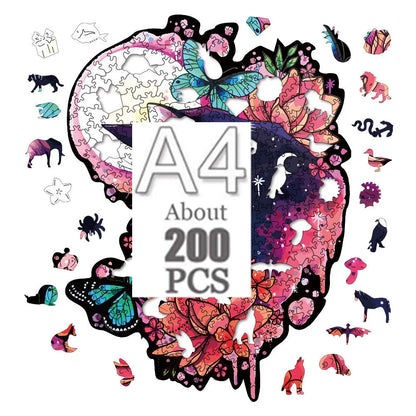 Cartoon animal wooden puzzle Film elements figure Popular classics wood jigsaws for adult kids Educational toy.