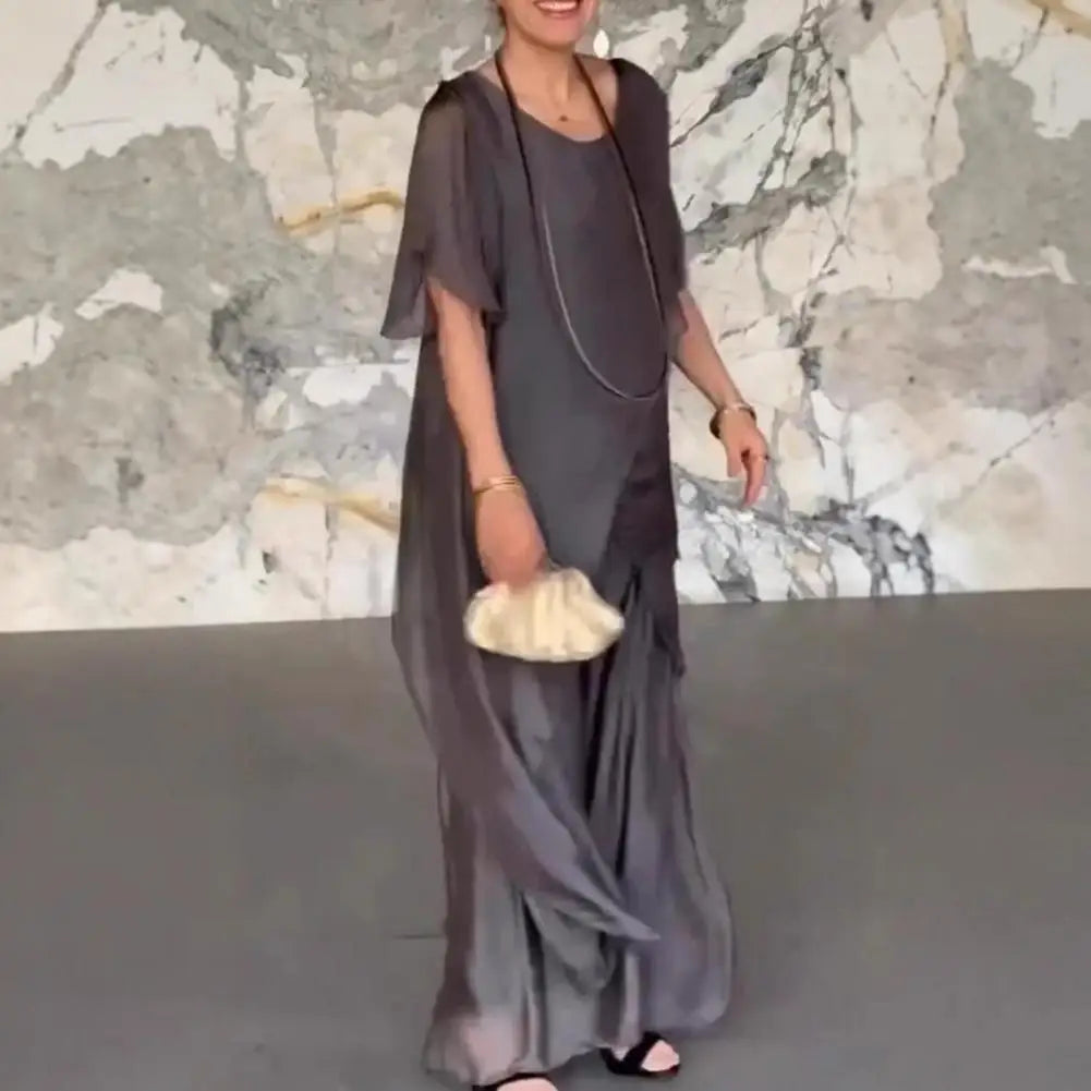 Women Cotton Linen Pant Sets 2 Pieces Casual Short Sleeve Solid Loose Blouse&High Elastic Waist Wide Leg Full Trousers Suits.