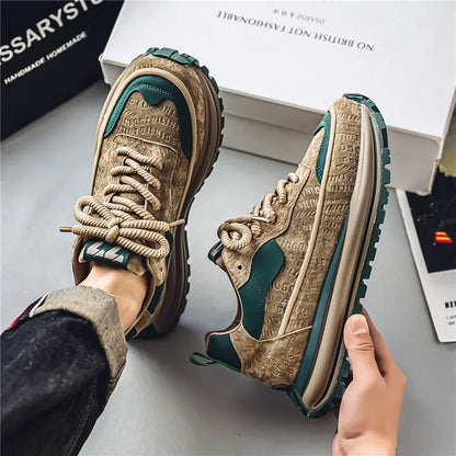 Thick Sole Men Chunky Sneakers Outdoor Wear-resistant Male Trends 2025 New Mens Casual Shoes Fashion Comfort Anti Slip Vulcanize.