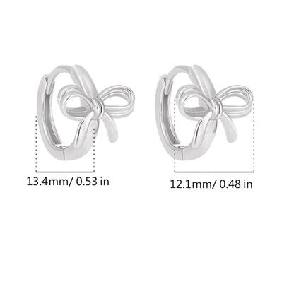 Bowknot Studs Earrings Ear Piercing Jewelry Accessory Stylish Bow Ear Pendant Jewelry for Fashion Enthusiasts.