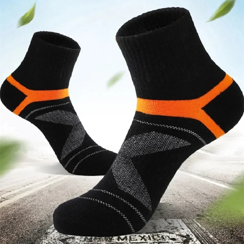 3 Pairs Men's Socks Hiking Black Sports Basketball Socks Casual Soft Running Summer Absorb Sweat Breathable Male Sokken Gifts.