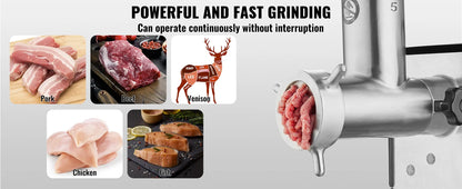 SucceBuy Meat Grinder 5 Lbs-21Lbs/Min Capacity Electric Meat Mincer with Blade Grinding Plate Sausage Maker for Kitchen Home Use.