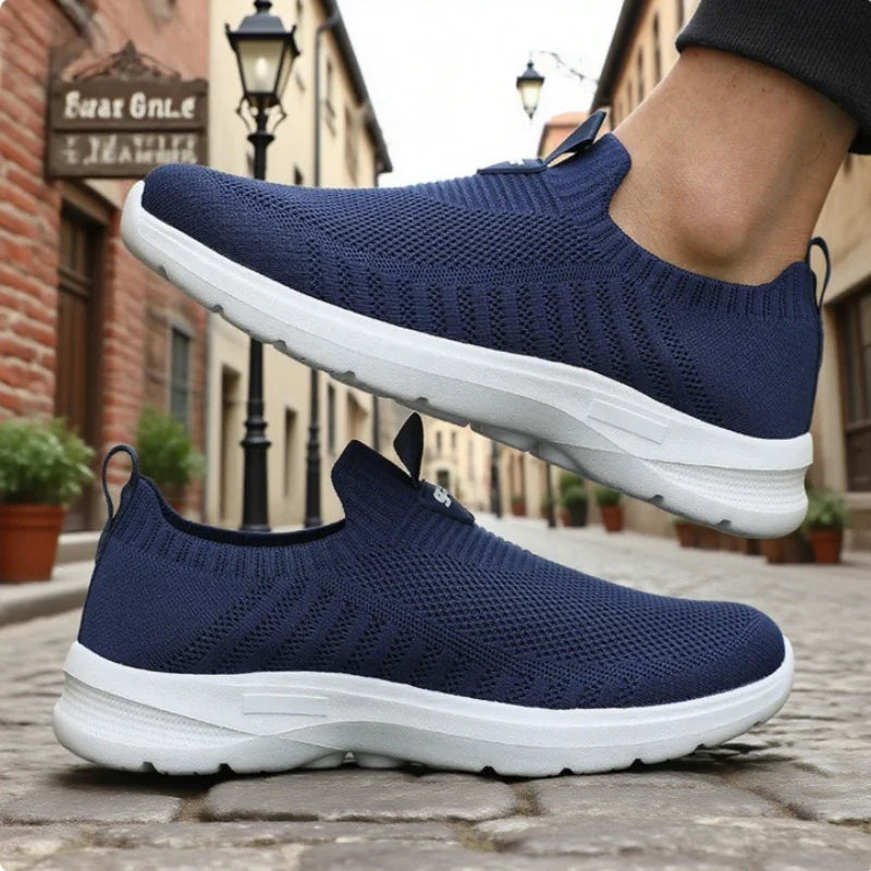 Men Mesh Running Shoes Casual Fashion Breathable Outdoor Vulcanized Fitness Sneakers Lightweight Soft Soled Tennis Walking Shoes.