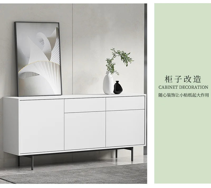 Matte PVC Vinyl Self Adhesive Wallpapers Furniture Renovation Films White DIY Decorative Kitchen Cabinet Waterproof Wall Sticker