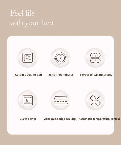 Electric Sandwich Maker Multifunctional Waffle Machine Toaster Baker Breakfast Machine Takoyaki Pancake Donuts Sandwichera 220V.