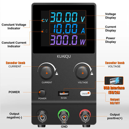 DC Lab Power Supply 30V 10A Adjustable Power Source For Phone Repair 24V 48V 72V Switching Power Supply Battery Fast Charging.