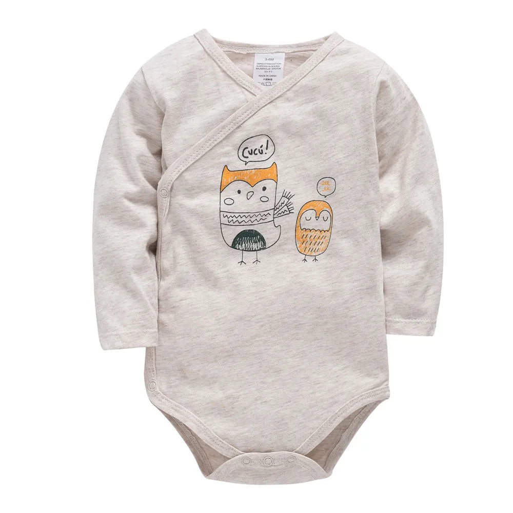 Honeyzone Baby Boy Bodysuit O-Neck Cartoon Print Neugeborene Baumwolle Kleidung ein Stück weiches Design Kinder Kostüm.