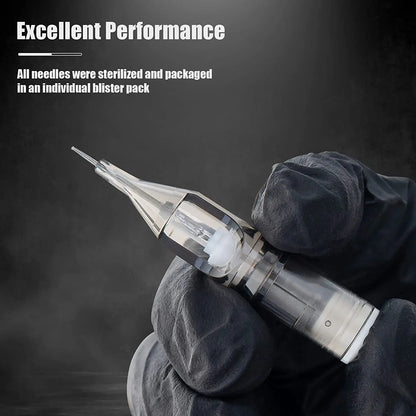 EZ Revolution Tattoo Cartridge Needle Round Liner (RL)  #12 (0.35 MM) #10 (0.30 ) Long Taper Rotary Machine Supply 20 Pcs/Box.